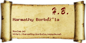 Harmathy Borbála névjegykártya
